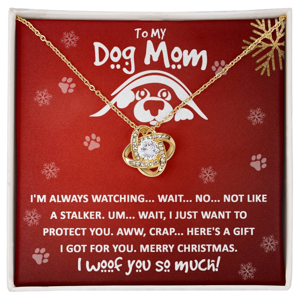 Dog Mom-I Woof You Love Knot Necklace