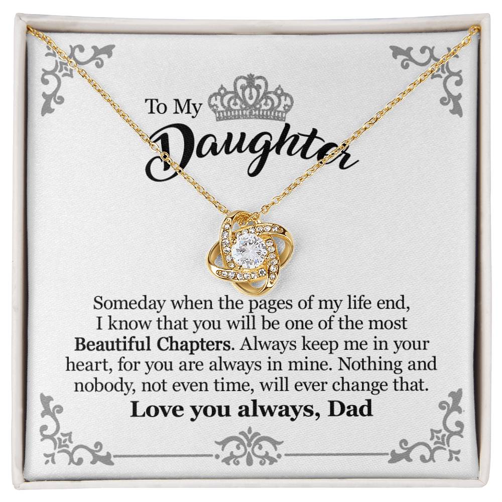 Gift For Daughter From Dad - Someday - Love Knot Necklace