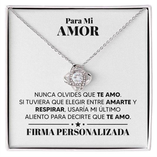 Regalo Para Mi Amor - Si Tuviera Que Elegir - Love Knot Necklace