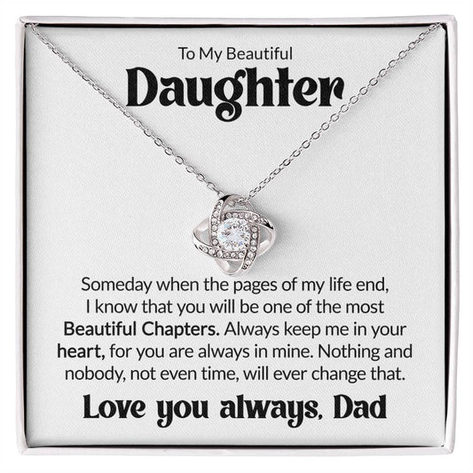 Gift For Daughter From Dad - Someday - Love Knot Necklace