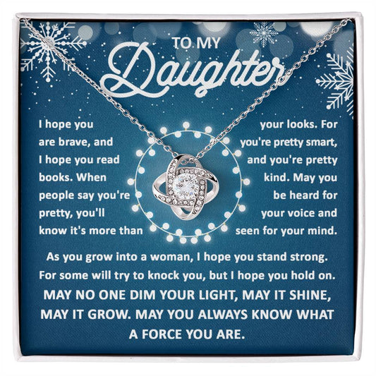Daughter-May You Know Love Knot Necklace