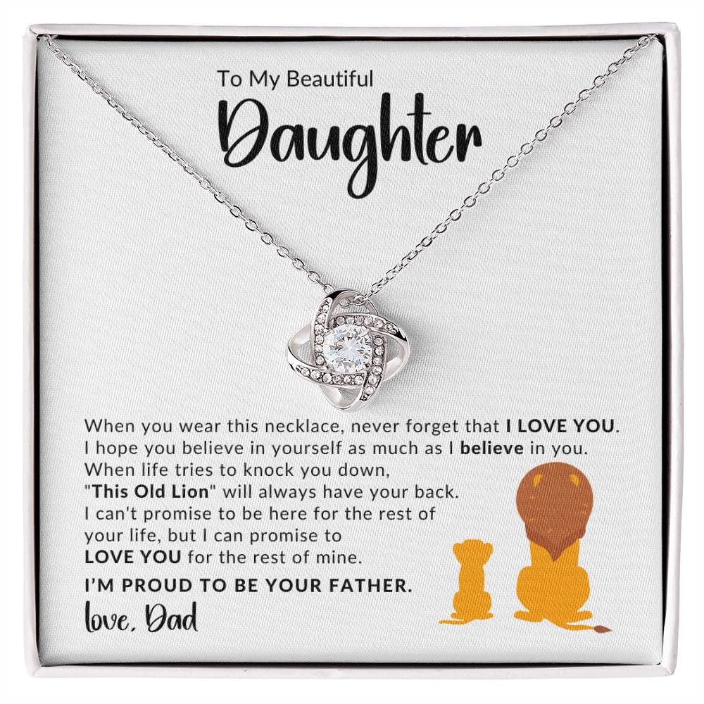 Gift For Daughter - When You Wear - Love Knot Necklace