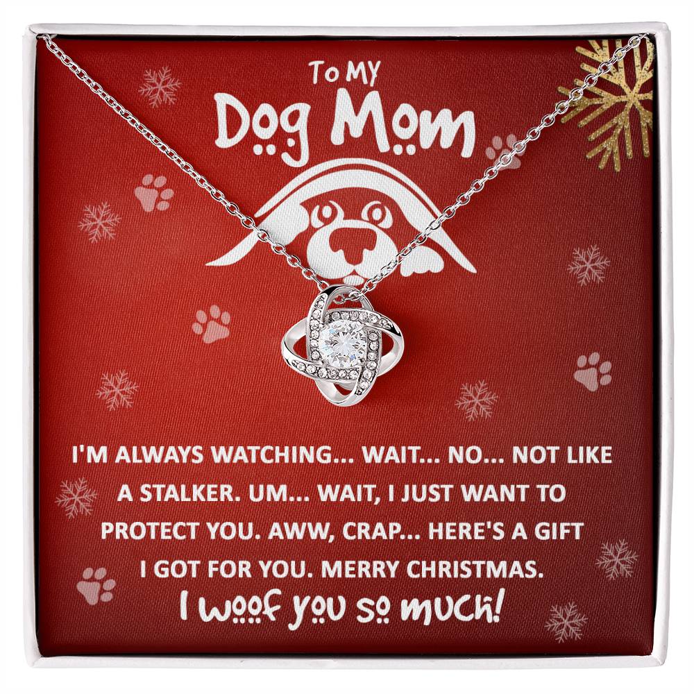 Dog Mom-I Woof You Love Knot Necklace