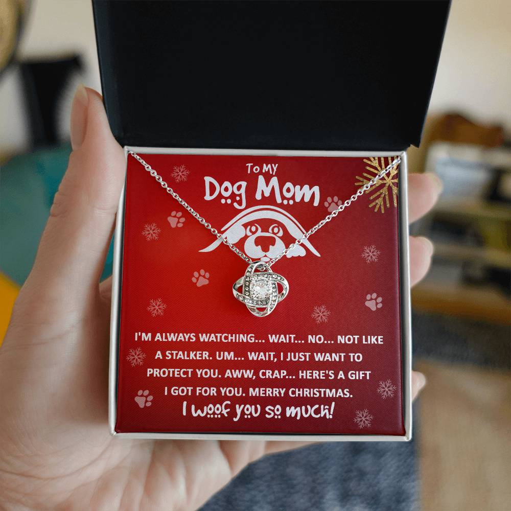 Dog Mom-I Woof You Love Knot Necklace