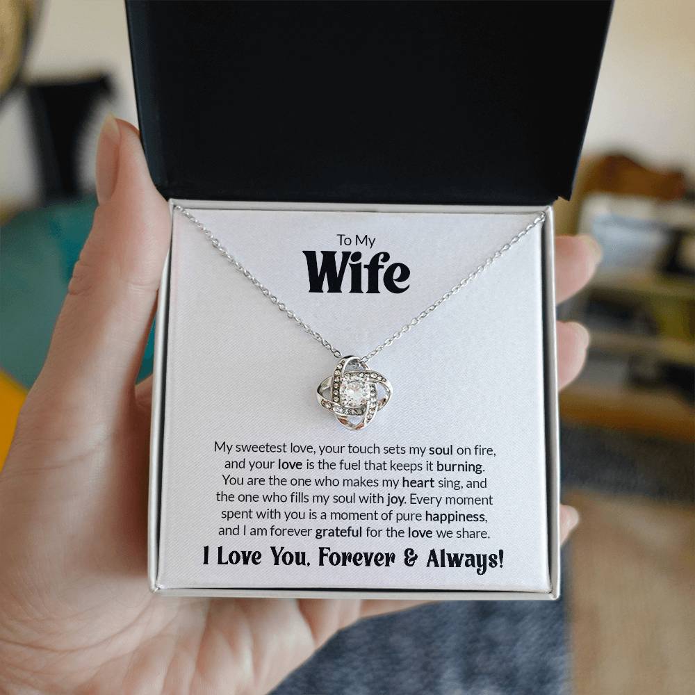 Gift For Wife - Your Touch - Love Knot Necklace
