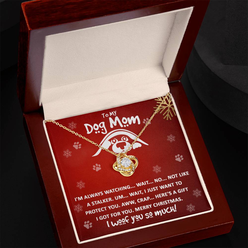 Dog Mom-I Woof You Love Knot Necklace