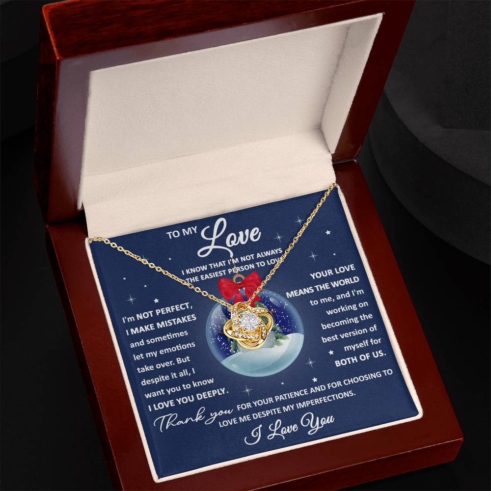 Christmas Gift - My Love Best Version - Love Knot Necklace