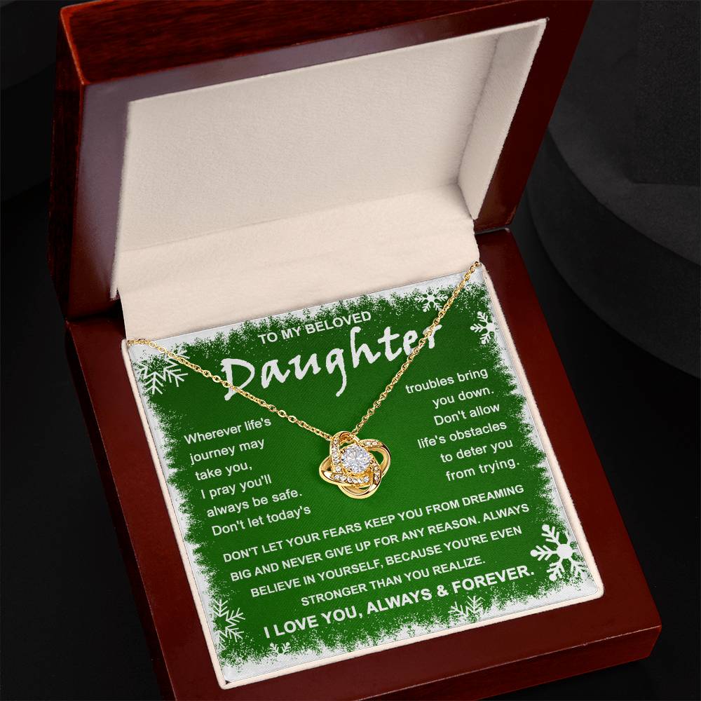 Daughter-Dreaming Big Love Knot Necklace