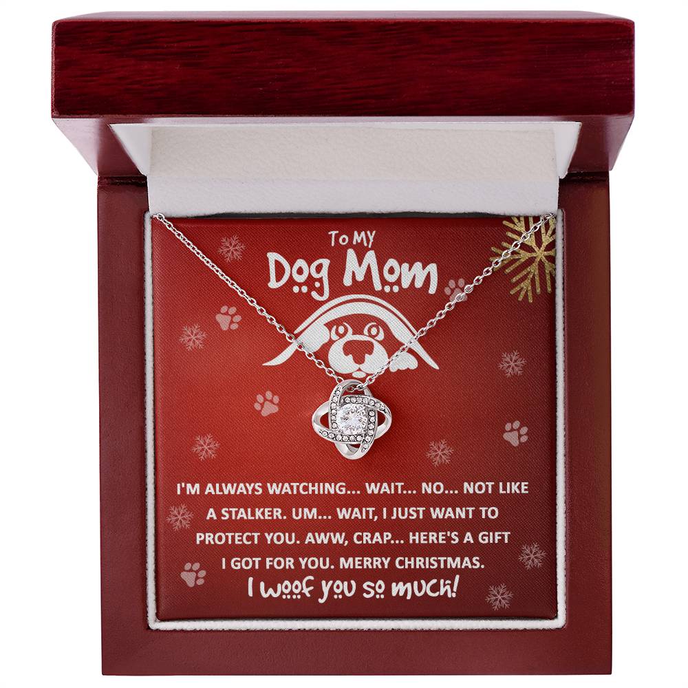 Dog Mom-I Woof You Love Knot Necklace