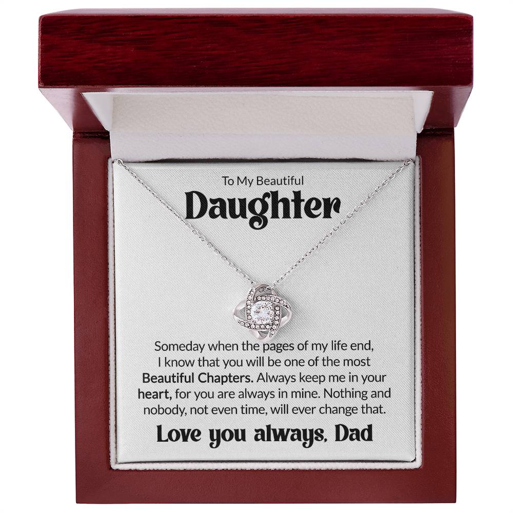 Gift For Daughter From Dad - Someday - Love Knot Necklace