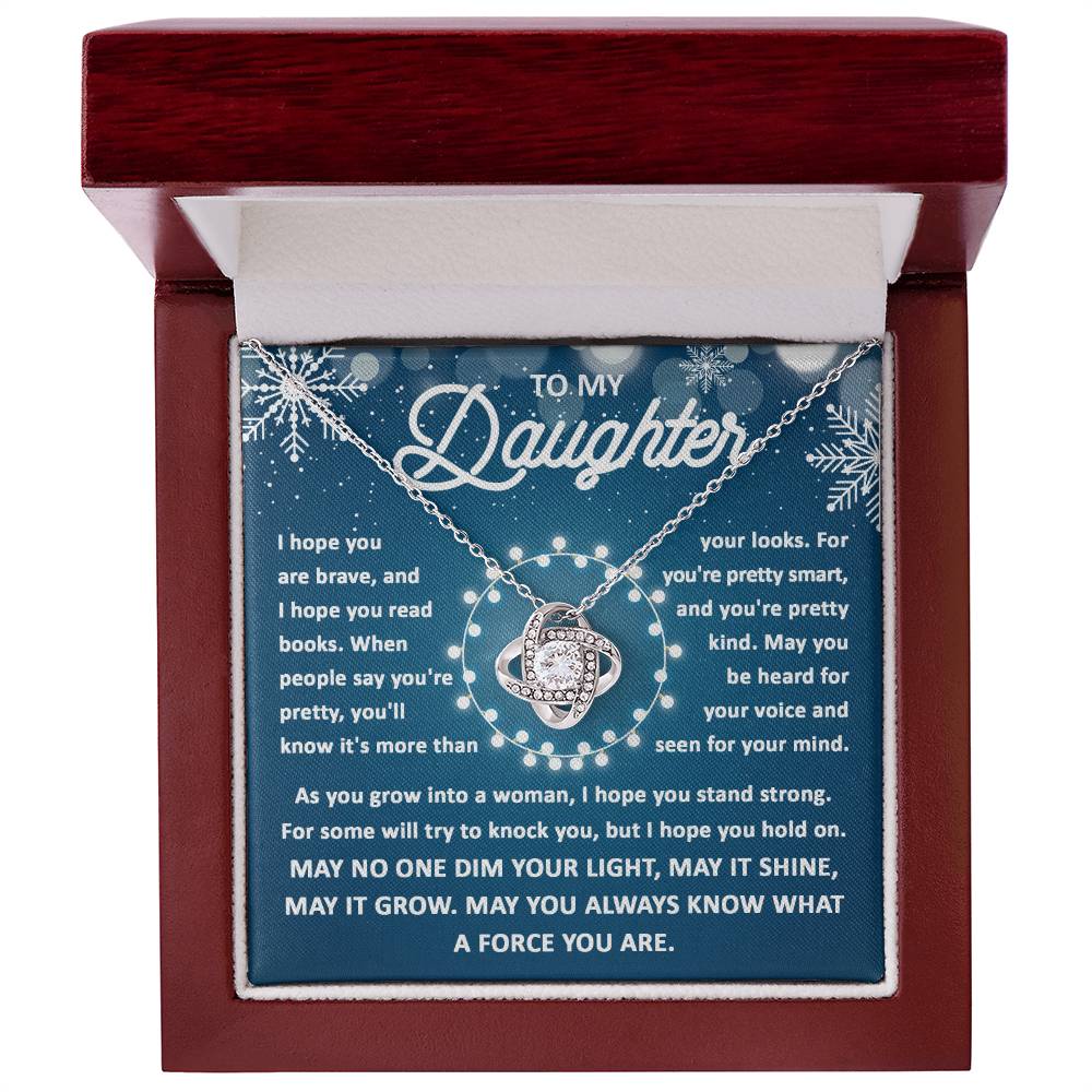 Daughter-May You Know Love Knot Necklace