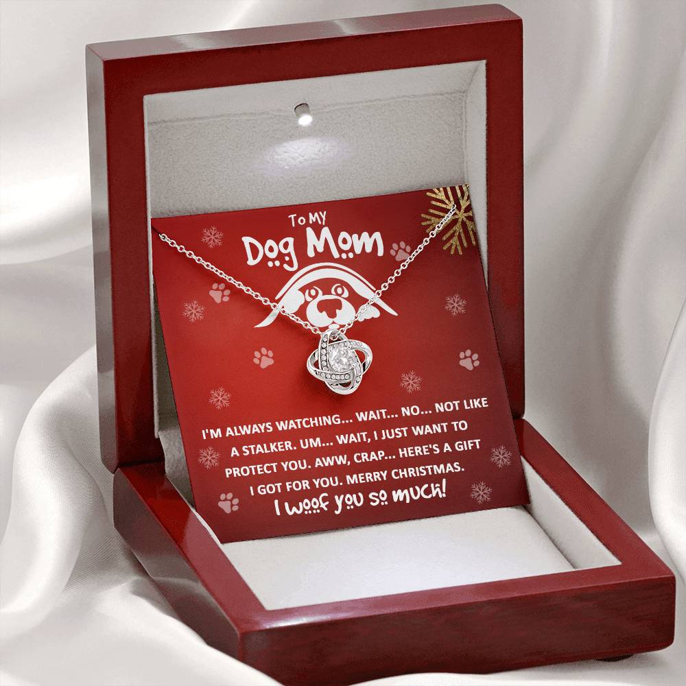 Dog Mom-I Woof You Love Knot Necklace