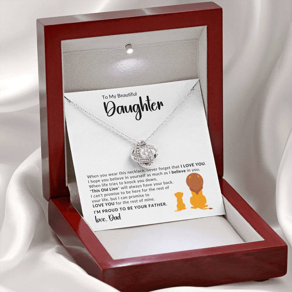 Gift For Daughter - When You Wear - Love Knot Necklace