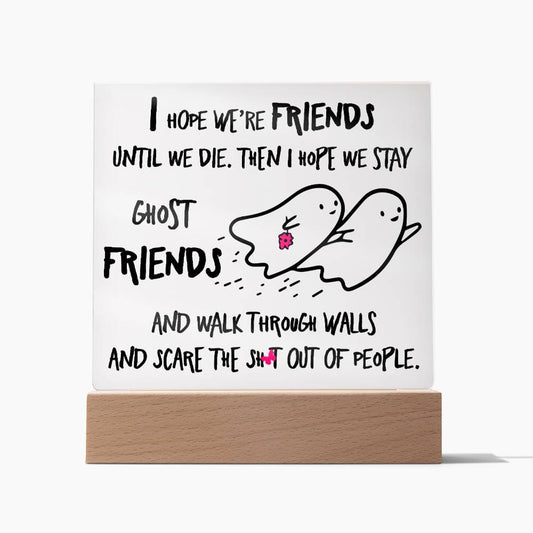 Halloween Gift - Halloween-Ghost Friends-Acrylic Square Plaque Acrylic Square