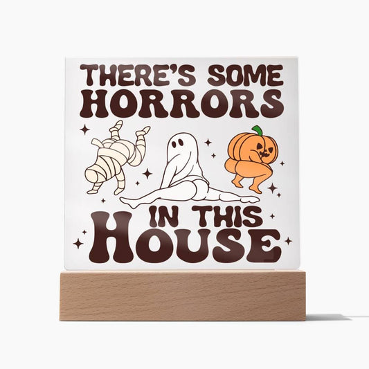 Halloween Gift There's Some Horrors - Square Acrylic Plaque