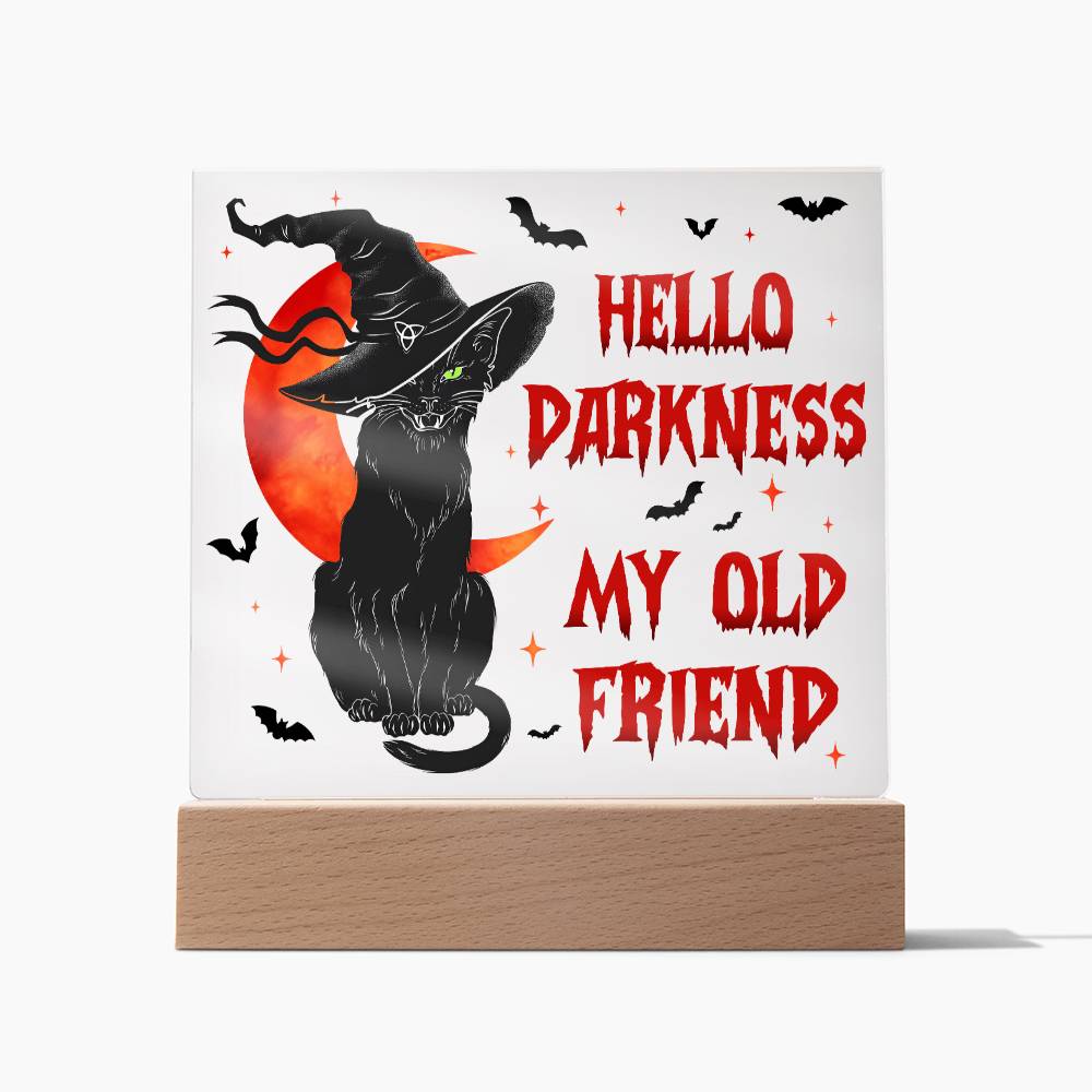 Halloween Gift - Halloween-Hello Darkness-Acrylic Square Plaque Acrylic Square