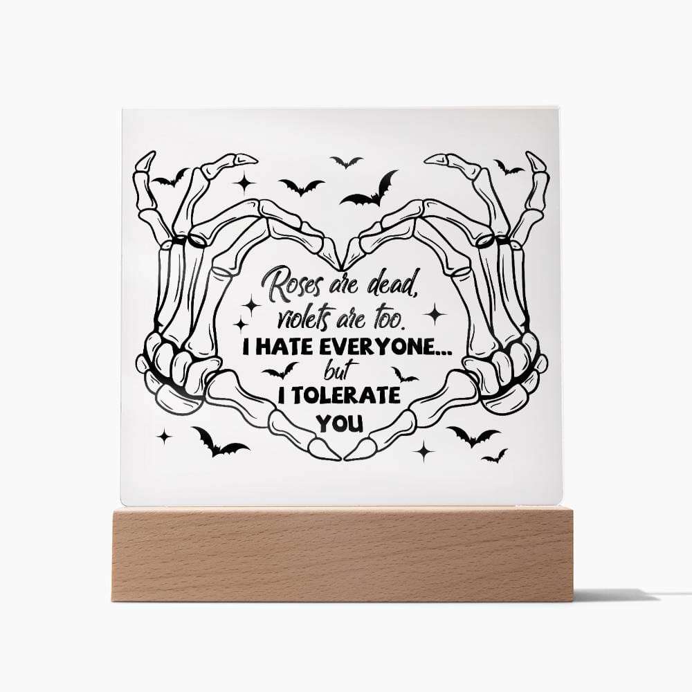 Halloween Gift - Halloween-I Tolerate You-Acrylic Square Plaque Acrylic Square