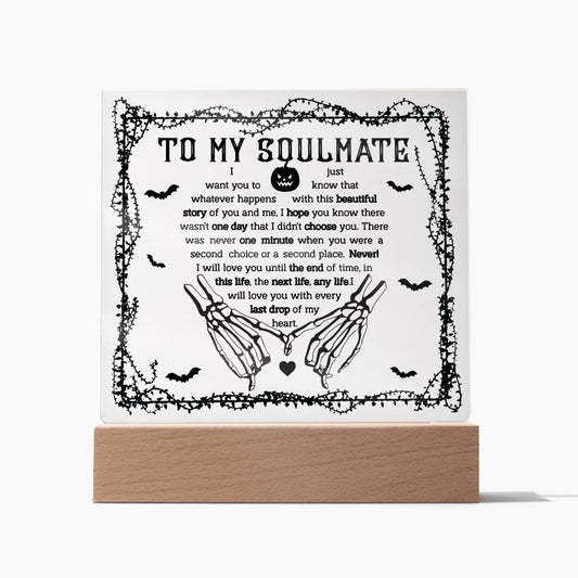 Halloween Gift For Soulmate - One Day - Square Acrylic Plaque