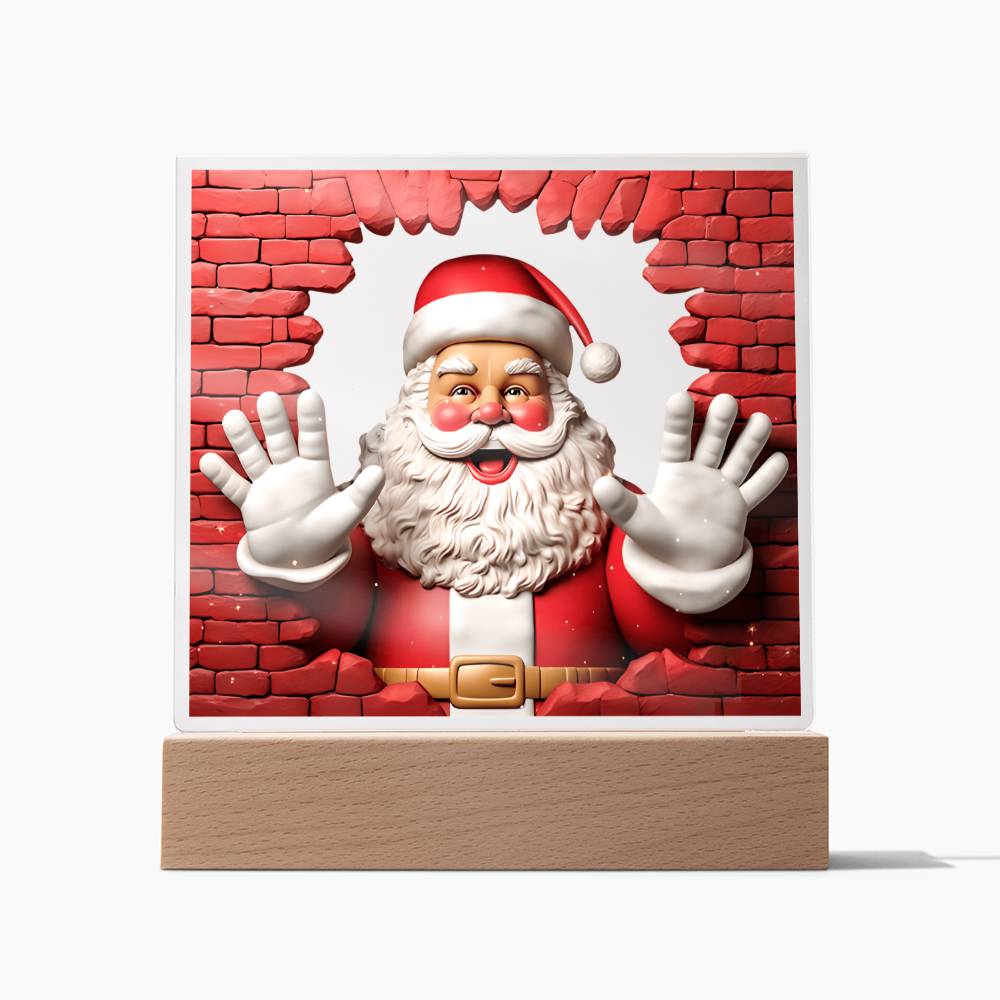 Christmas-Santa Claus 3D-Acrylic Square Plaque