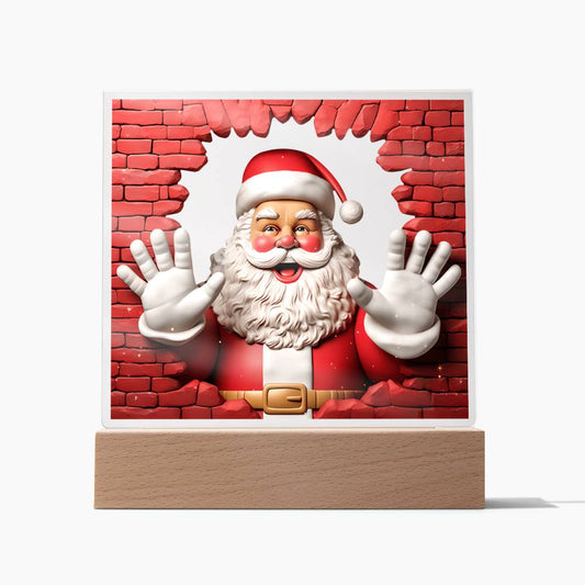 Christmas-Santa Claus 3D-Acrylic Square Plaque
