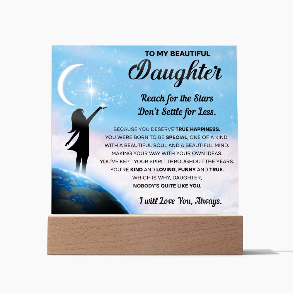 My Daughter-Kind Loving-Acrylic Square Plaque