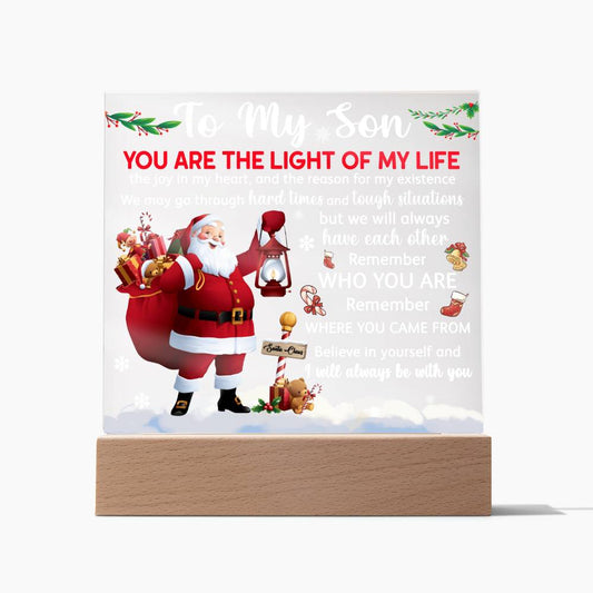 Gift for Son-The Light-Square Acrylic Plaque