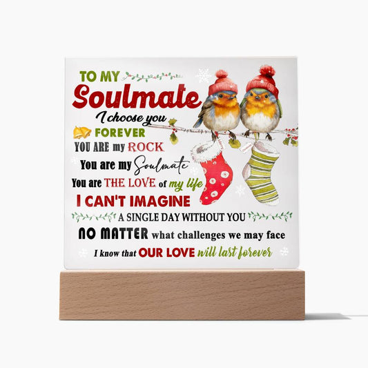 Gift for Soulmate-Last Forever-Square Acrylic Plaque