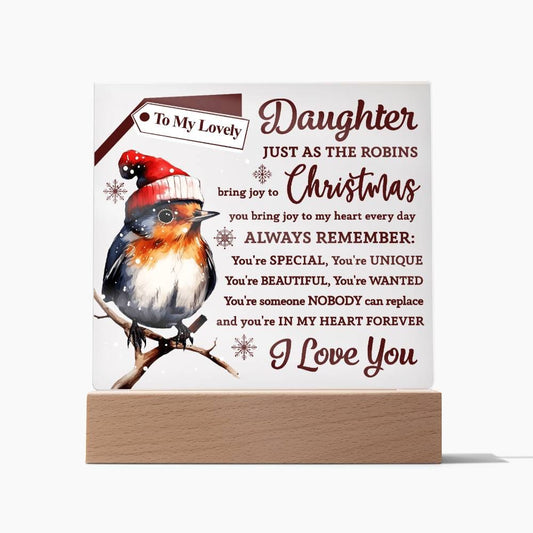 Gift For Daughter-Robins Bring Joy-Acrylic Acrylic Square