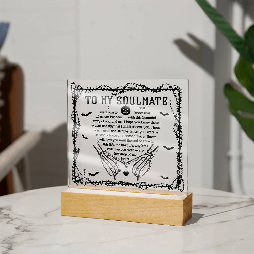 Halloween Gift For Soulmate - One Day - Square Acrylic Plaque