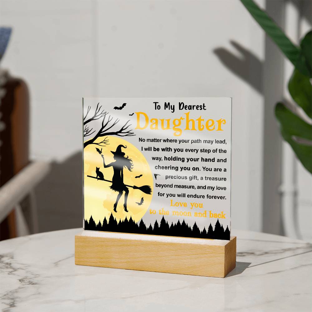 Halloween Gift - Daughter-Every Step-Acrylic Square Plaque Acrylic Square