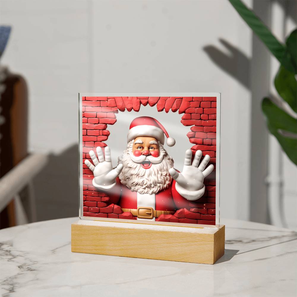 Christmas-Santa Claus 3D-Acrylic Square Plaque