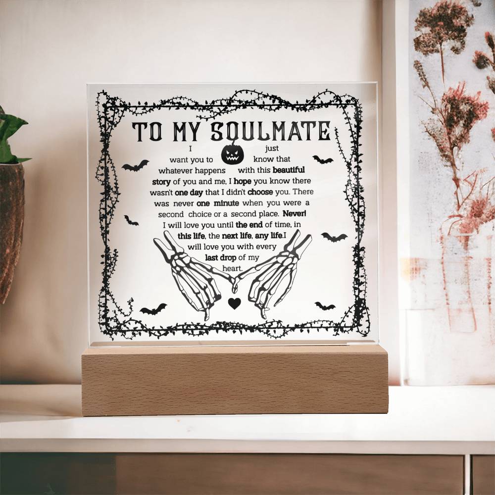 Halloween Gift For Soulmate - One Day - Square Acrylic Plaque