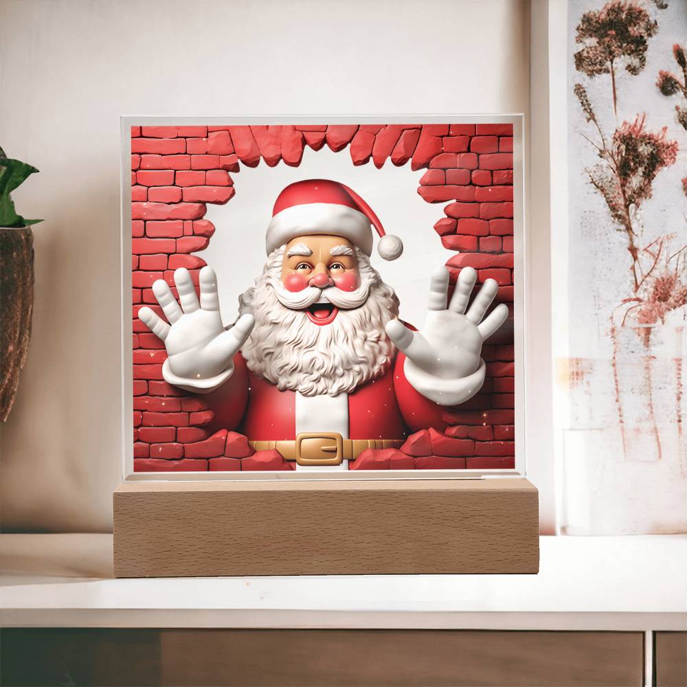 Christmas-Santa Claus 3D-Acrylic Square Plaque