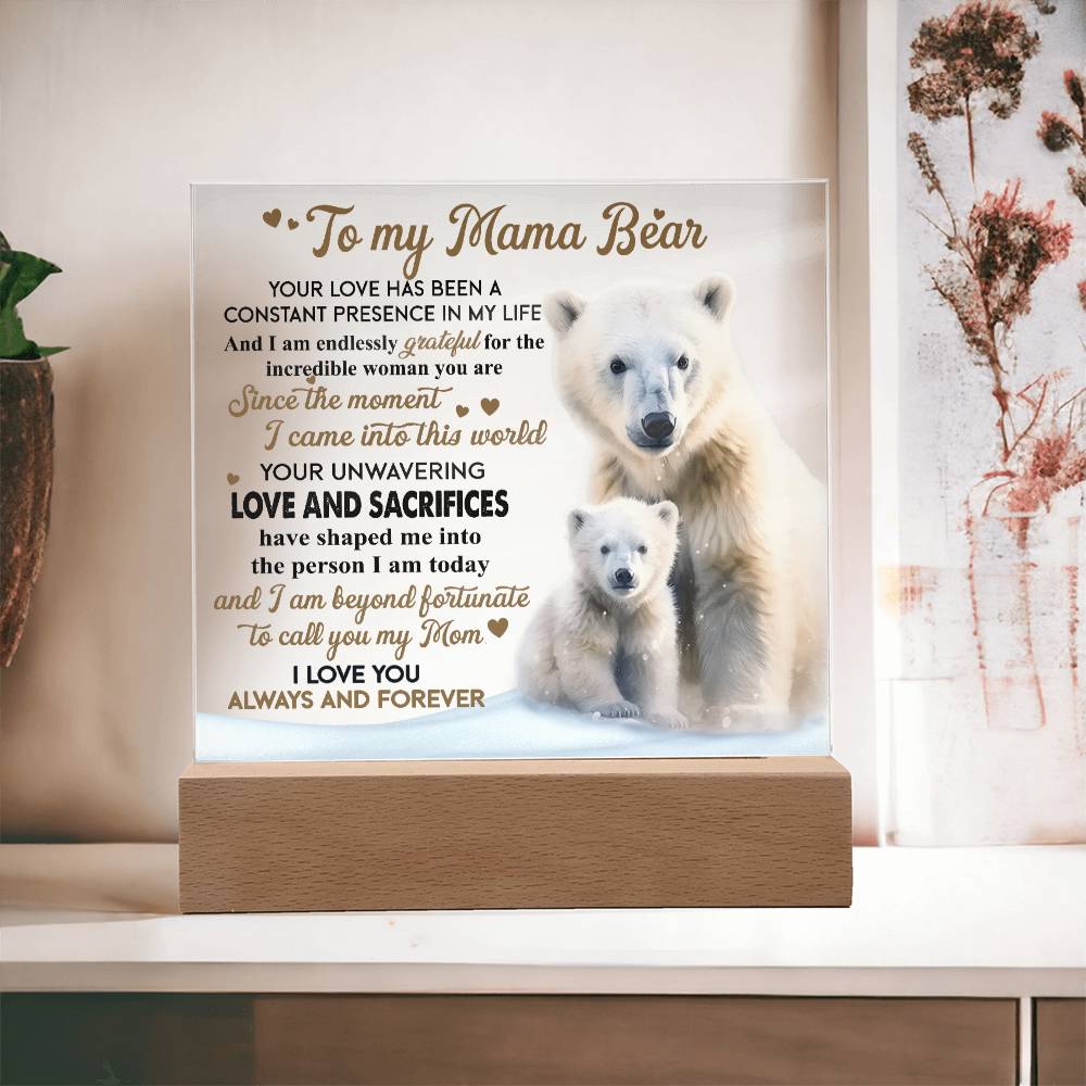 Gift For Mom-Mama Bear-Acrylic Acrylic Square
