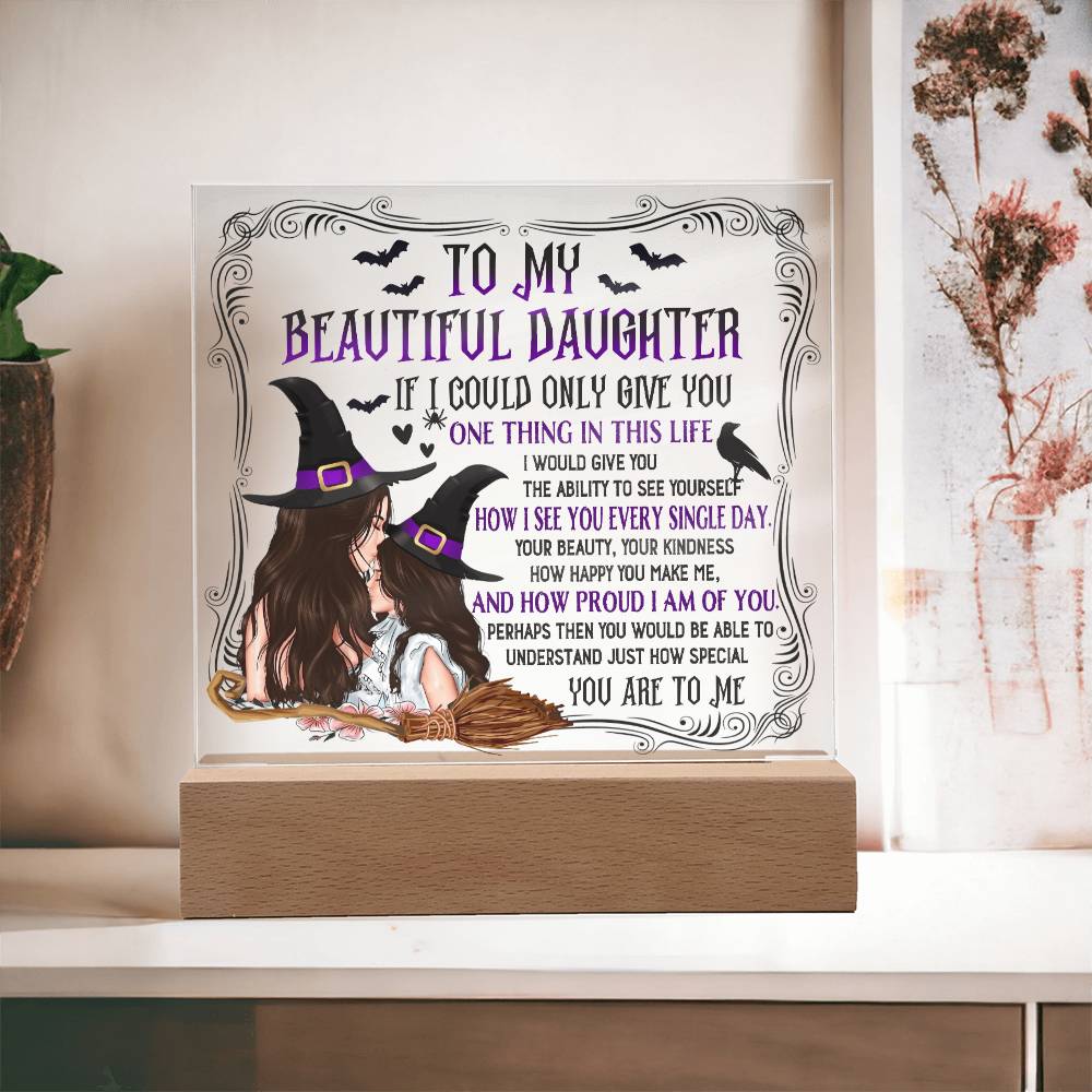 Halloween Gift - Daughter-How Special-Acrylic Square Plaque Acrylic Square