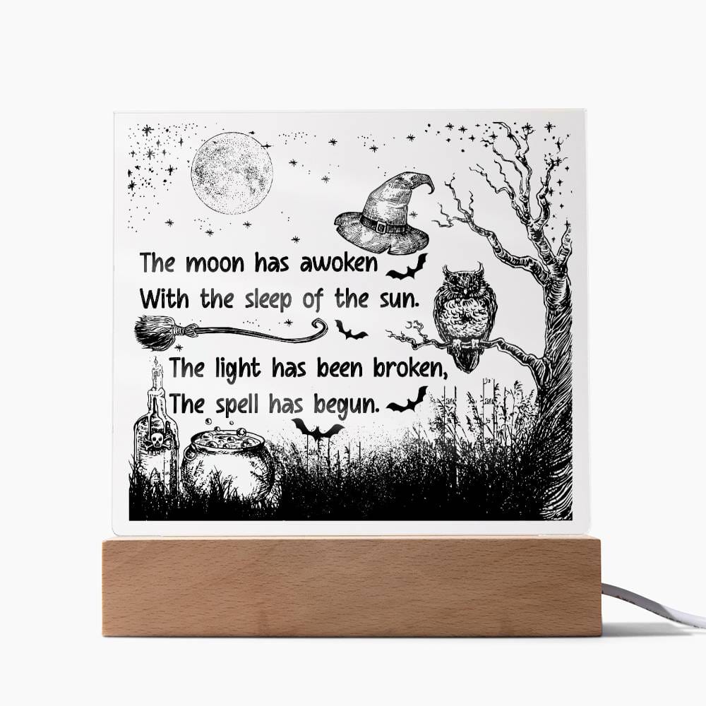 Halloween Gift - Halloween-The Spell Begun-Acrylic Square Plaque Acrylic Square