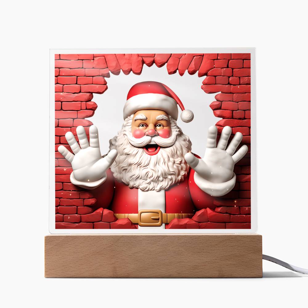 Christmas-Santa Claus 3D-Acrylic Square Plaque