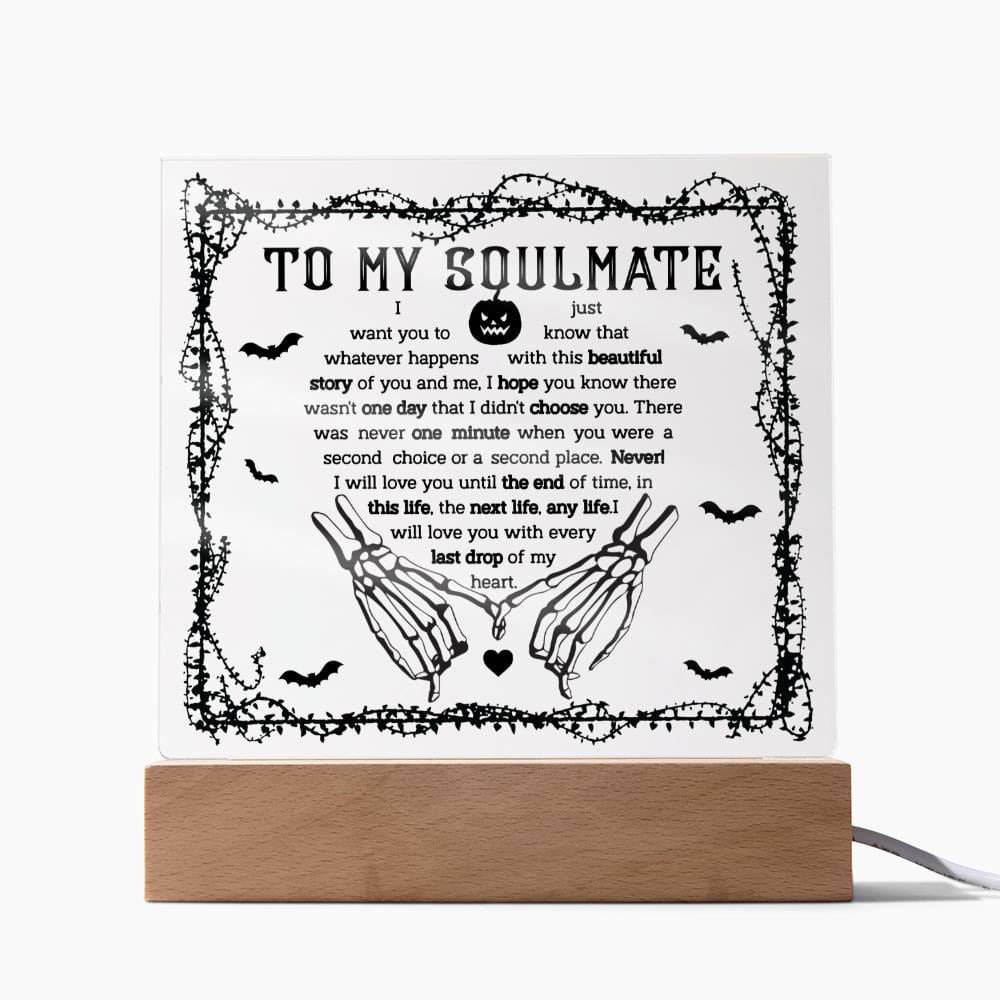 Halloween Gift For Soulmate - One Day - Square Acrylic Plaque