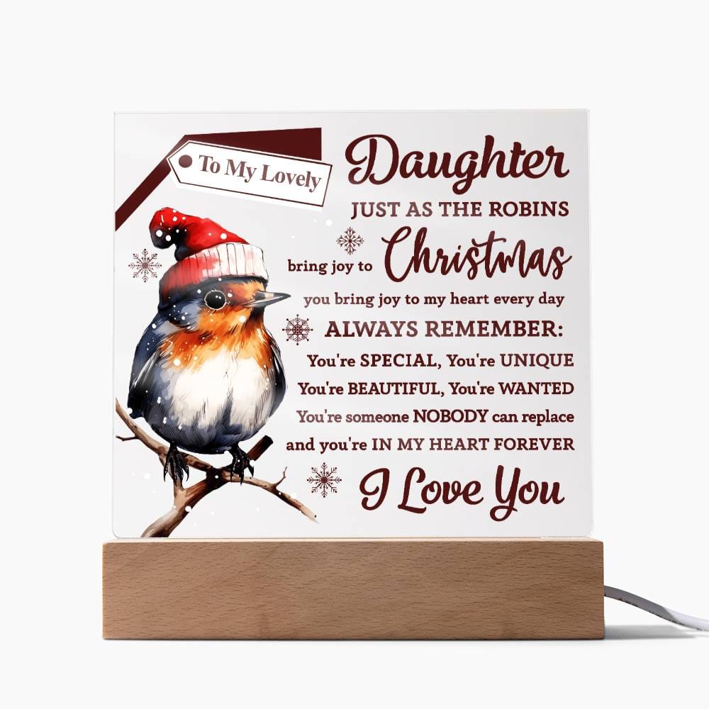 Gift For Daughter-Robins Bring Joy-Acrylic Acrylic Square