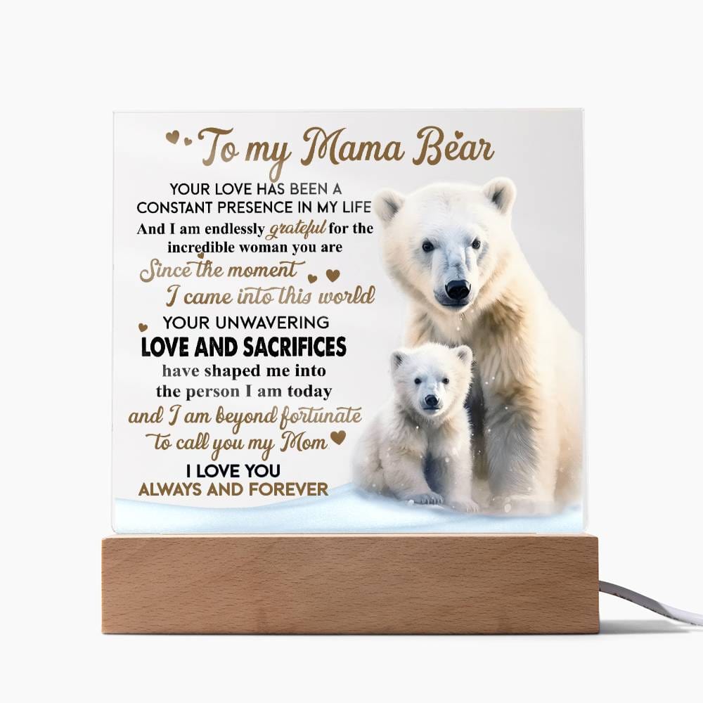 Gift For Mom-Mama Bear-Acrylic Acrylic Square