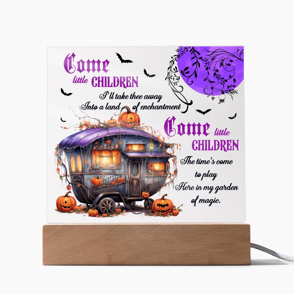 Halloween Gift - Halloween-Garden Of Magic-Acrylic Square Plaque Acrylic Square