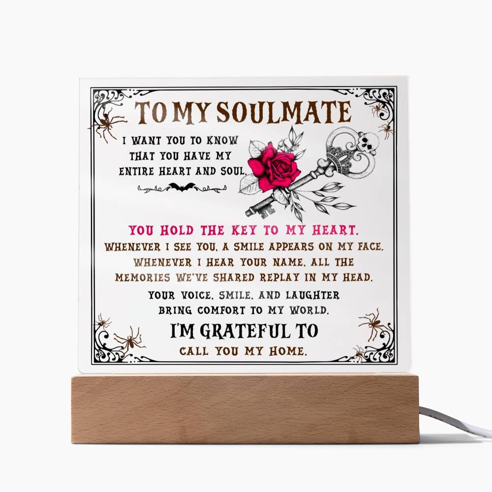 Gift For Soulmate - The Key - Square Acrylic Plaque