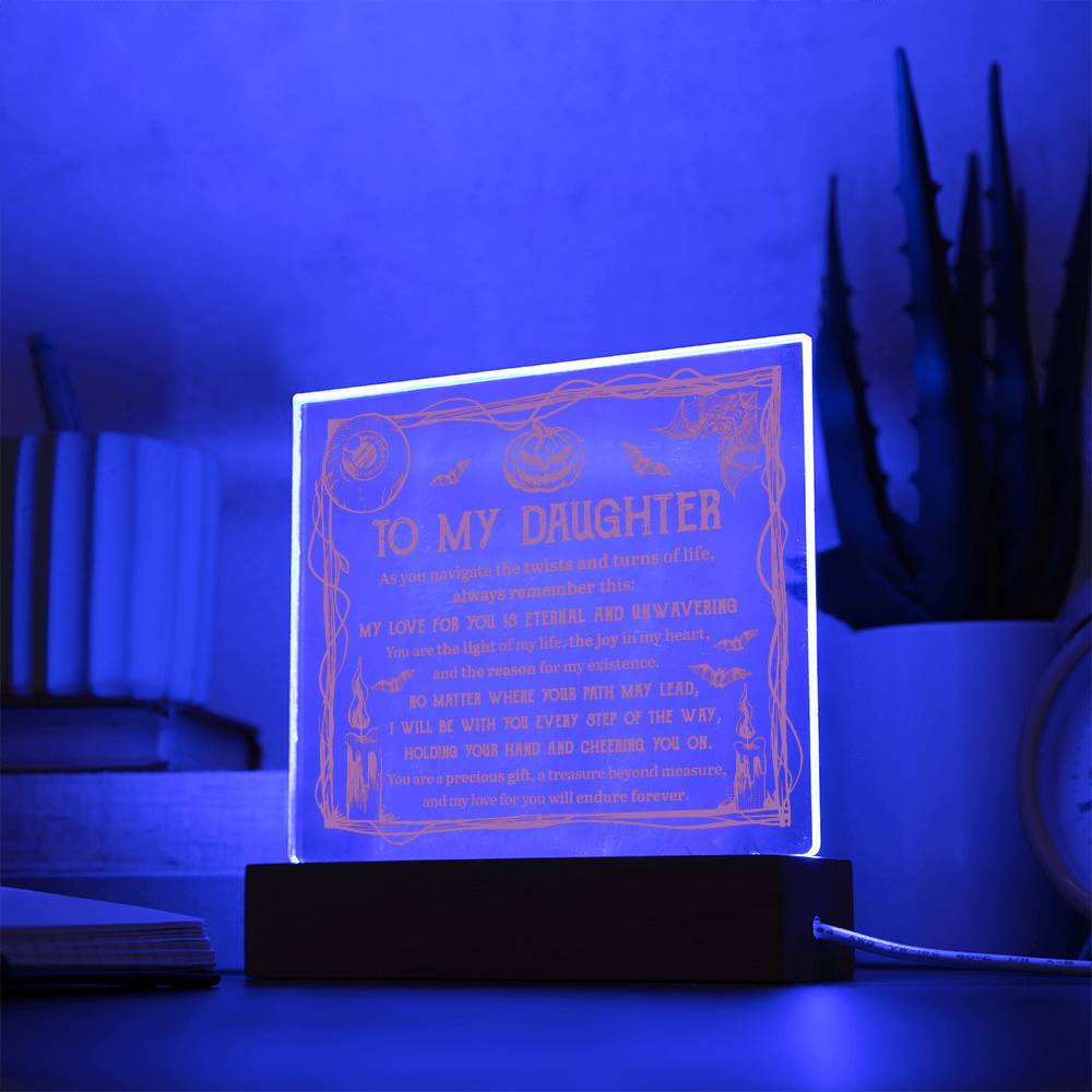 Halloween Gift For Daughter - Light Of Life - Square Acrylic Plaque
