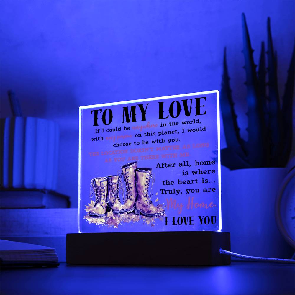 Gift for My Love - My Love My Home - Acrylic Square