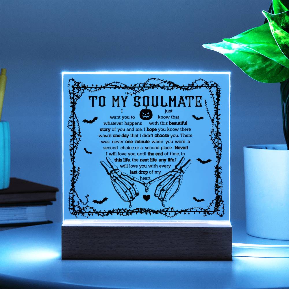 Halloween Gift For Soulmate - One Day - Square Acrylic Plaque