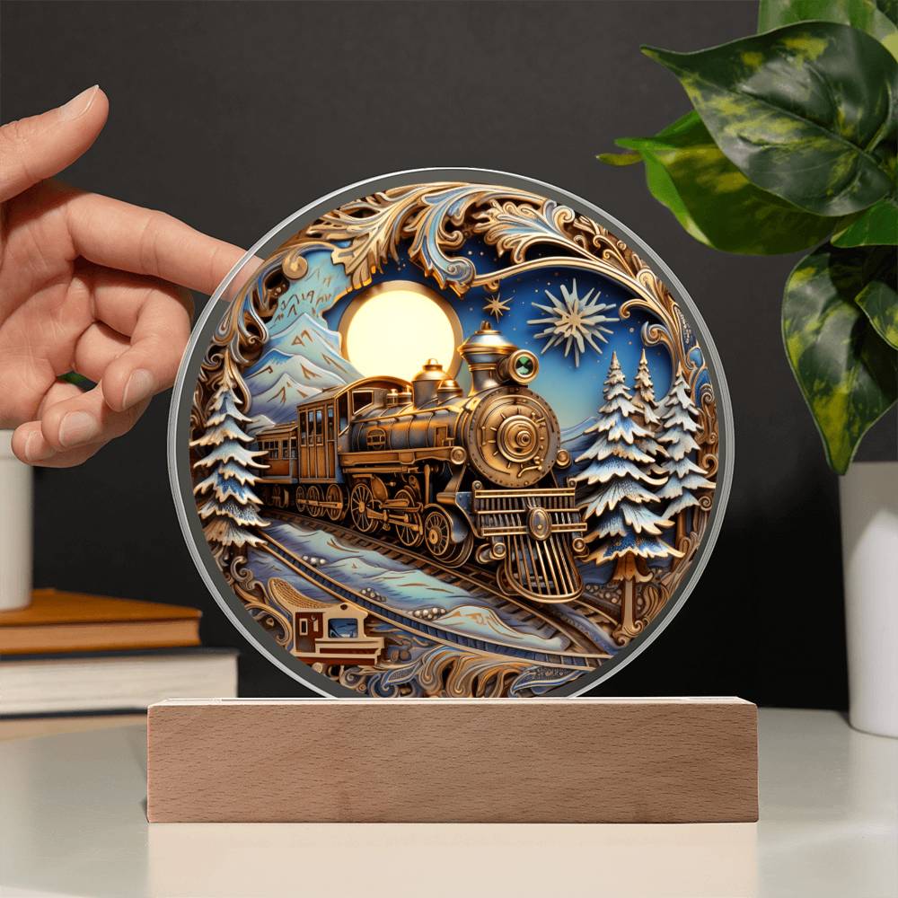 Fairy Tale Train-Acrylic Circle