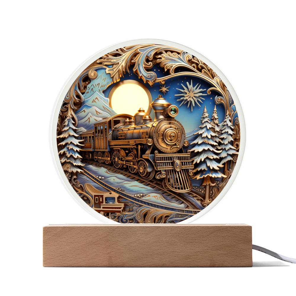 Fairy Tale Train-Acrylic Circle