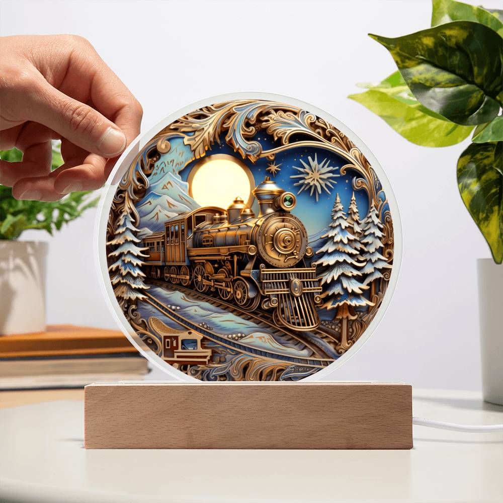 Fairy Tale Train-Acrylic Circle