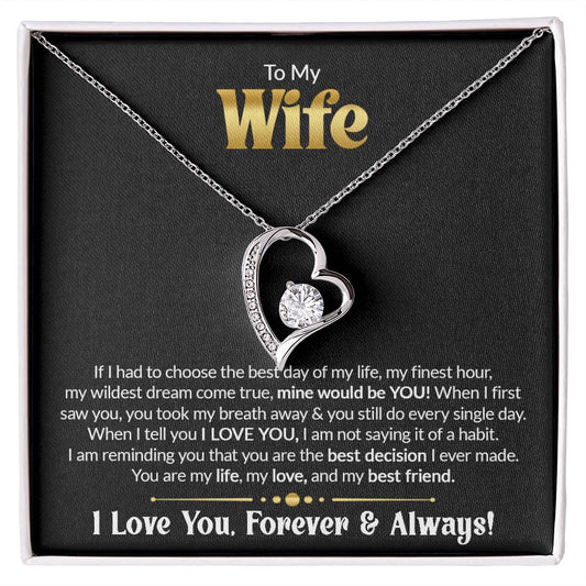 Gift For Wife - Best Decision - Forever Love Necklace