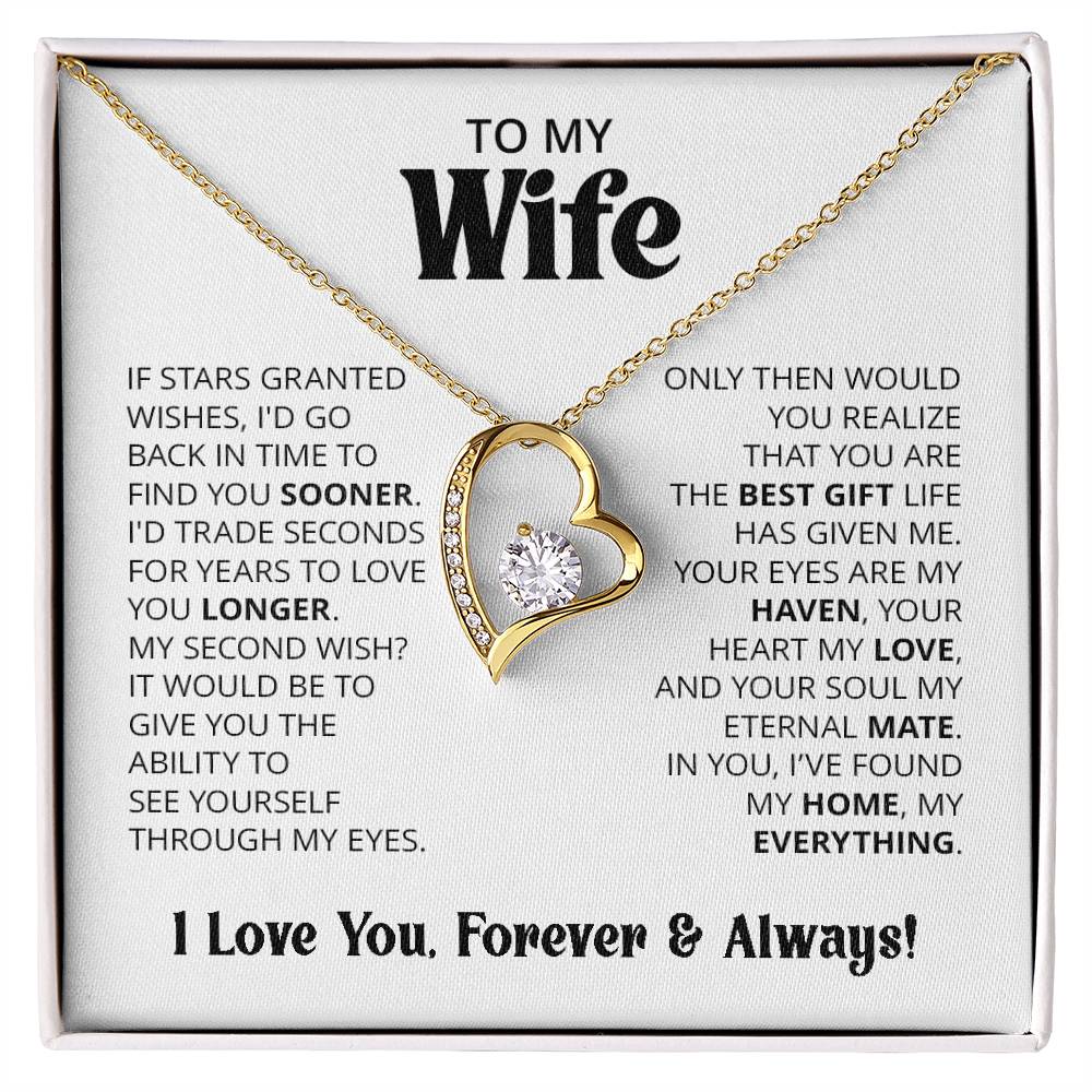 Gift For Wife - If Stars Granted Wishes - Forever Love Necklace